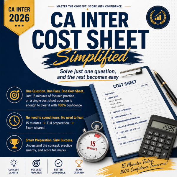 Cost Sheet Simplified - CA Inter 2026